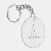 Minimalistische Sleutelhanger voor kerstboomkunst  (Voorkant Links)