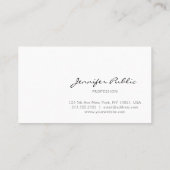 Minimalistische smaakvolle moderne professionele s visitekaartje (Achterkant)