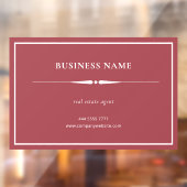 Minimalistische Small Business Name White op Dusty Raamsticker (Vel 2)