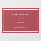 Minimalistische Small Business Name White op Dusty Raamsticker (Vel)