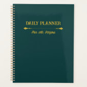Minimalistische Smaragd Gouden Planner (Voorkant)