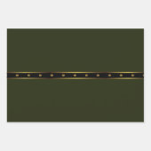 Minimalistische Smaragd Zwart en Goud Geometrisch Inpakpapier Vel (Voorkant)