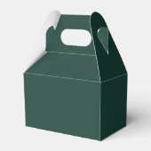 Minimalistische smaragdgroene monogram scriptie br bedankdoosjes (Achterkant)
