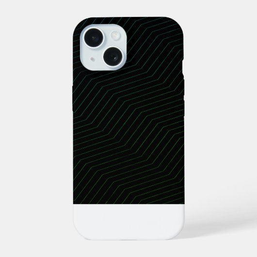 Minimalistische smaragdgroene zigzag geometrisch m iPhone 15 case (Achterkant)