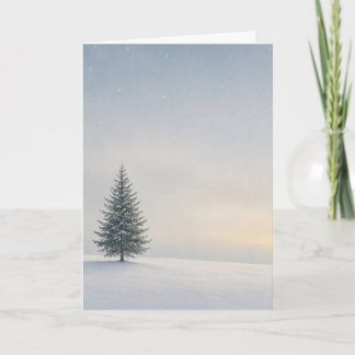 Minimalistische Sneeuwval Vrede • Rustige Winter H Kaart