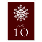 Minimalistische sneeuwvlok bruiloft | Red Kaart (Achterkant)