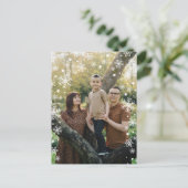 Minimalistische Sneeuwvlok Frame Foto Overlay Vaka Briefkaart (Staand voorkant)