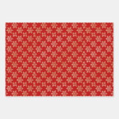  minimalistische sneeuwvlok kerst inpakpapier vel (Voorkant)