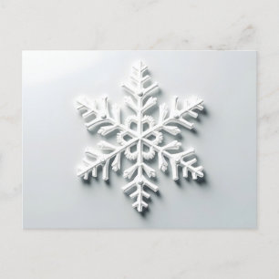 Minimalistische Sneeuwvlok Kerst Kaart
