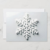 Minimalistische Sneeuwvlok Kerst Kaart (Voorkant)