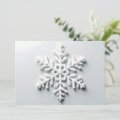 Minimalistische Sneeuwvlok Kerst Kaart (Staand voorkant)