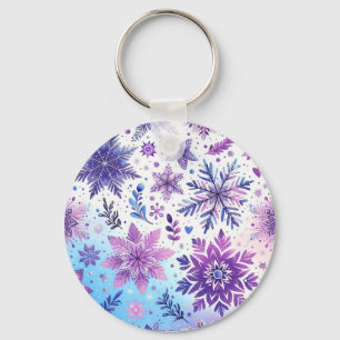 Minimalistische Sneeuwvlok magneet Sleutelhanger
