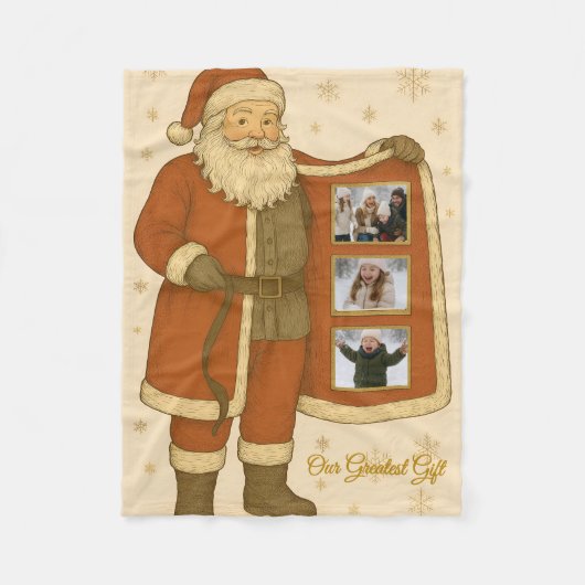 Minimalistische Sneeuwvlok Vallende Kerstdeken Fleece Deken (Voorkant)