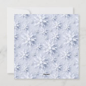 Minimalistische sneeuwvlokken kerstboom groet feestdagenkaart (Achterkant)