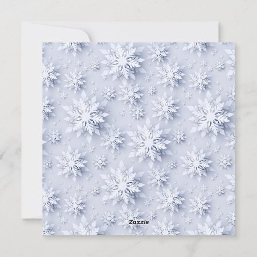 Minimalistische sneeuwvlokken kerstboom groet feestdagenkaart (Achterkant)