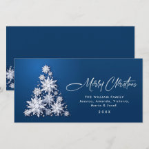 Minimalistische sneeuwvlokken kerstboom groet