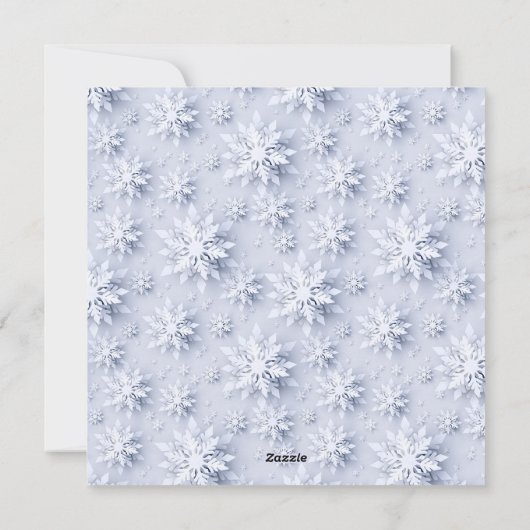 Minimalistische sneeuwvlokken kerstboom groet feestdagenkaart (Achterkant)