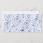 Minimalistische sneeuwvlokken kerstboom groet feestdagenkaart (Achterkant)