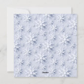 Minimalistische sneeuwvlokken kerstboom groet feestdagenkaart (Achterkant)