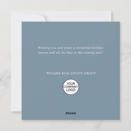 Minimalistische sneeuwvlokken kerstgroet feestdagenkaart (Achterkant)