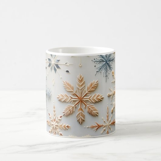 Minimalistische sneeuwvlokken Mok (Center)