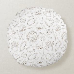 Minimalistische snoeppatroon rond kussen
