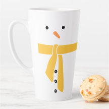 Minimalistische Snowman Yellow Scarf Winter