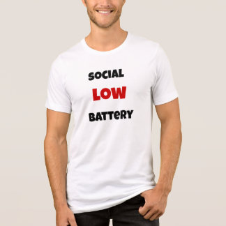 Minimalistische Social Battery T-shirt  Introvert 