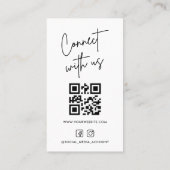 Minimalistische Social Media QR Code Professionele Visitekaartje (Achterkant)