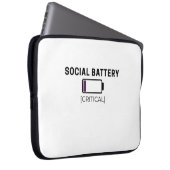 Minimalistische Sociale Batterij Laag Typografie 1 Laptop Sleeve (Voorkant Rechts)