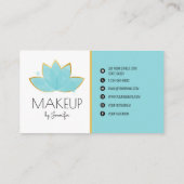 Minimalistische sociale media Lotus Flower Visitekaartje (Achterkant)