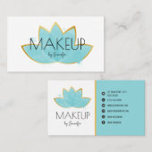 Minimalistische sociale media Lotus Flower Visitekaartje (Voorkant / Achterkant)