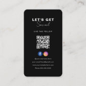 Minimalistische sociale media QR-code verbind met  Visitekaartje (Voorkant)