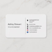 Minimalistische sociale media Website Logo Modern  Visitekaartje (Voorkant)