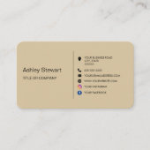 Minimalistische sociale media Website Logo Moderne Visitekaartje (Voorkant)