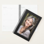 Minimalistische Soft Black gepersonaliseerde scrip Planner (Display)