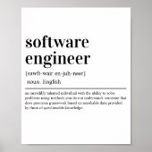Minimalistische software engineer-definitiecode poster (Voorkant)
