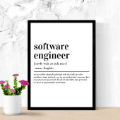 Minimalistische software engineer-definitiecode poster
