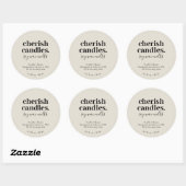 Minimalistische Sojakaars Blik Beige Label (Vel)