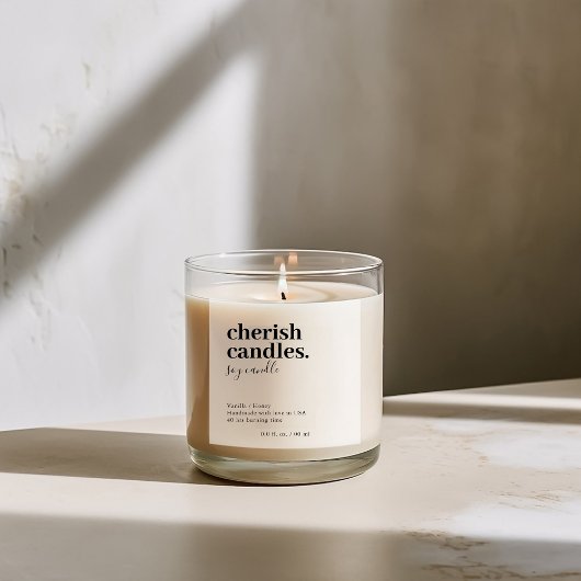 Minimalistische sojakaars pot Witte Label