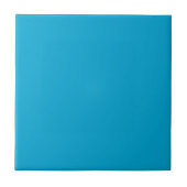Minimalistische Solid Color Cerulean Blauw Tegeltje (Voorkant)