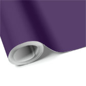 Minimalistische Solid Deep Violet Cadeaupapier (Rol Hoek)