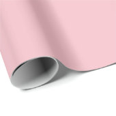 Minimalistische Solid Soft Pastel Pink Cadeaupapier (Rol Hoek)