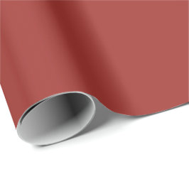 Minimalistische Solid Unicolor Deep Red #9e2b25 Cadeaupapier