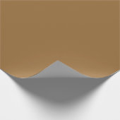 Minimalistische Solid Unicolor Golden Brown #9a6d3 Cadeaupapier (Hoek)