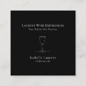 Minimalistische Sommelier wijnexpert Vierkante Visitekaartje (Voorkant)