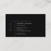 Minimalistische Sommelier wijnexpert Visitekaartje (Achterkant)