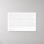 Minimalistische Songteksten Neutrale Script Typogr Canvas Afdruk (Voorkant)