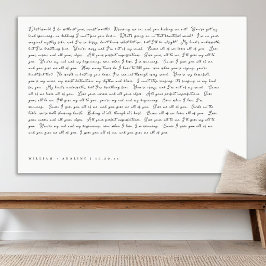 Minimalistische Songteksten Neutrale Script Typogr Canvas Afdruk
