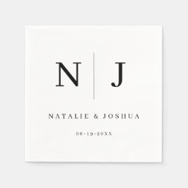 Minimalistische Sophisticate typografie bruiloft Servet